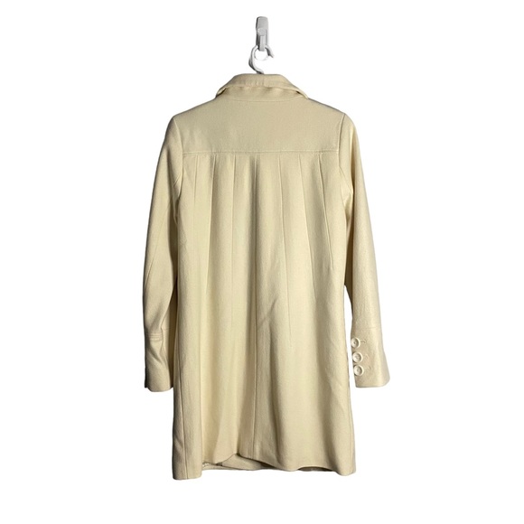 RW&CO Women's Ivory Single Breasted Wool Blend Coat - Picture 11 of 12